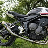 GPR exhaust compatible with  Triumph Trident 660 2021-2024, Powercone Evo, Homologated legal full system exhaust, including removable db killer and catalyst 