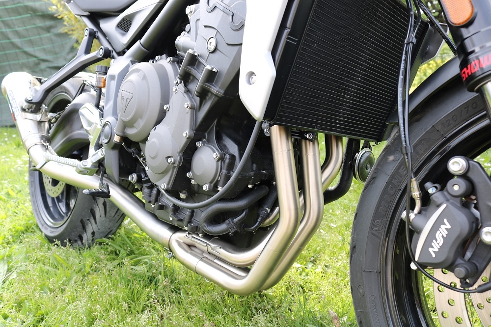 GPR exhaust compatible with  Triumph Trident 660 2021-2024, Powercone Evo, Homologated legal full system exhaust, including removable db killer and catalyst 