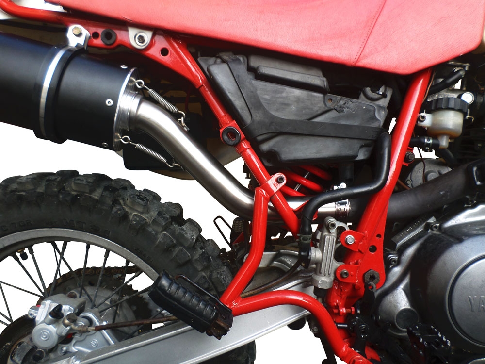 Scarico GPR compatibile con  Yamaha Tt 600 1983-1997, Trioval, Scarico omologato, silenziatore con db killer estraibile e raccordo specifico