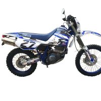 Scarico GPR compatibile con  Yamaha Tt 600 1983-1997, Trioval, Scarico omologato, silenziatore con db killer estraibile e raccordo specifico