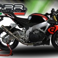 Scarico GPR compatibile con  Aprilia Tuono 1100 V4 Rr 2017-2020, M3 Titanium Natural, Terminale di scarico omologato,fornito con db killer estraibile,catalizzatore e collettore