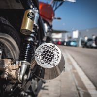 GPR exhaust compatible with  Suzuki Tu 250 Xx  1997-2003, Ultracone Inox Cafè Racer, Universal Homologated legal silencer, including removable db killer, without link pipe  