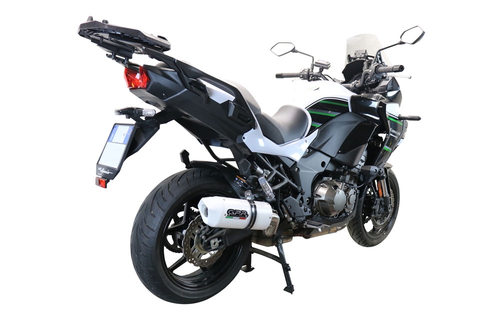Scarico GPR compatibile con  Kawasaki Versys 1000 I.E. 2019-2020, Albus Evo4, Scarico omologato, silenziatore con db killer estraibile e raccordo specifico