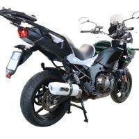 Scarico GPR compatibile con  Kawasaki Versys 1000 I.E. 2019-2020, Albus Evo4, Scarico omologato, silenziatore con db killer estraibile e raccordo specifico