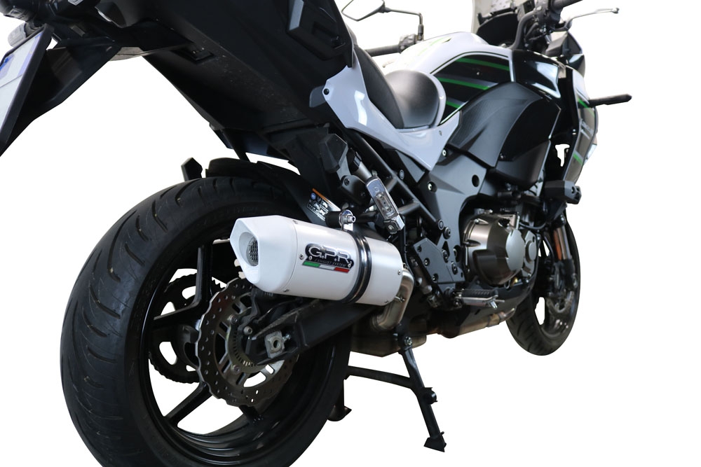 Scarico GPR compatibile con  Kawasaki Versys 1000 I.E. 2019-2020, Albus Evo4, Scarico omologato, silenziatore con db killer estraibile e raccordo specifico