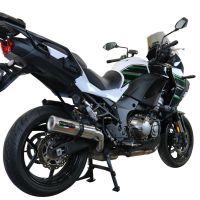 Scarico GPR compatibile con  Kawasaki Versys 1000 I.E. 2021-2024, M3 Inox , Scarico omologato, silenziatore con db killer estraibile e raccordo specifico