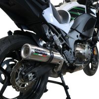 Scarico GPR compatibile con  Kawasaki Versys 1000 I.E. 2021-2024, M3 Inox , Scarico omologato, silenziatore con db killer estraibile e raccordo specifico