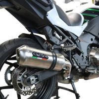 Scarico GPR compatibile con  Kawasaki Versys 1000 I.E. 2021-2024, Satinox , Scarico omologato, silenziatore con db killer estraibile e raccordo specifico