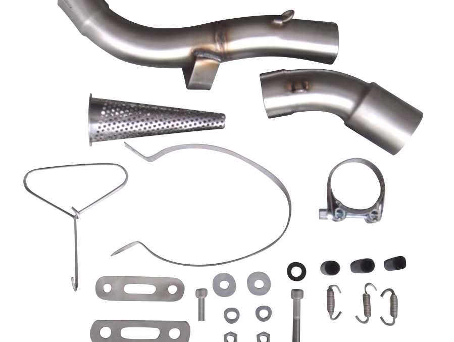 GPR exhaust compatible with  Honda Vfr 1200 F I.E. 2010-2016, Satinox , Homologated legal slip-on exhaust including removable db killer and link pipe 