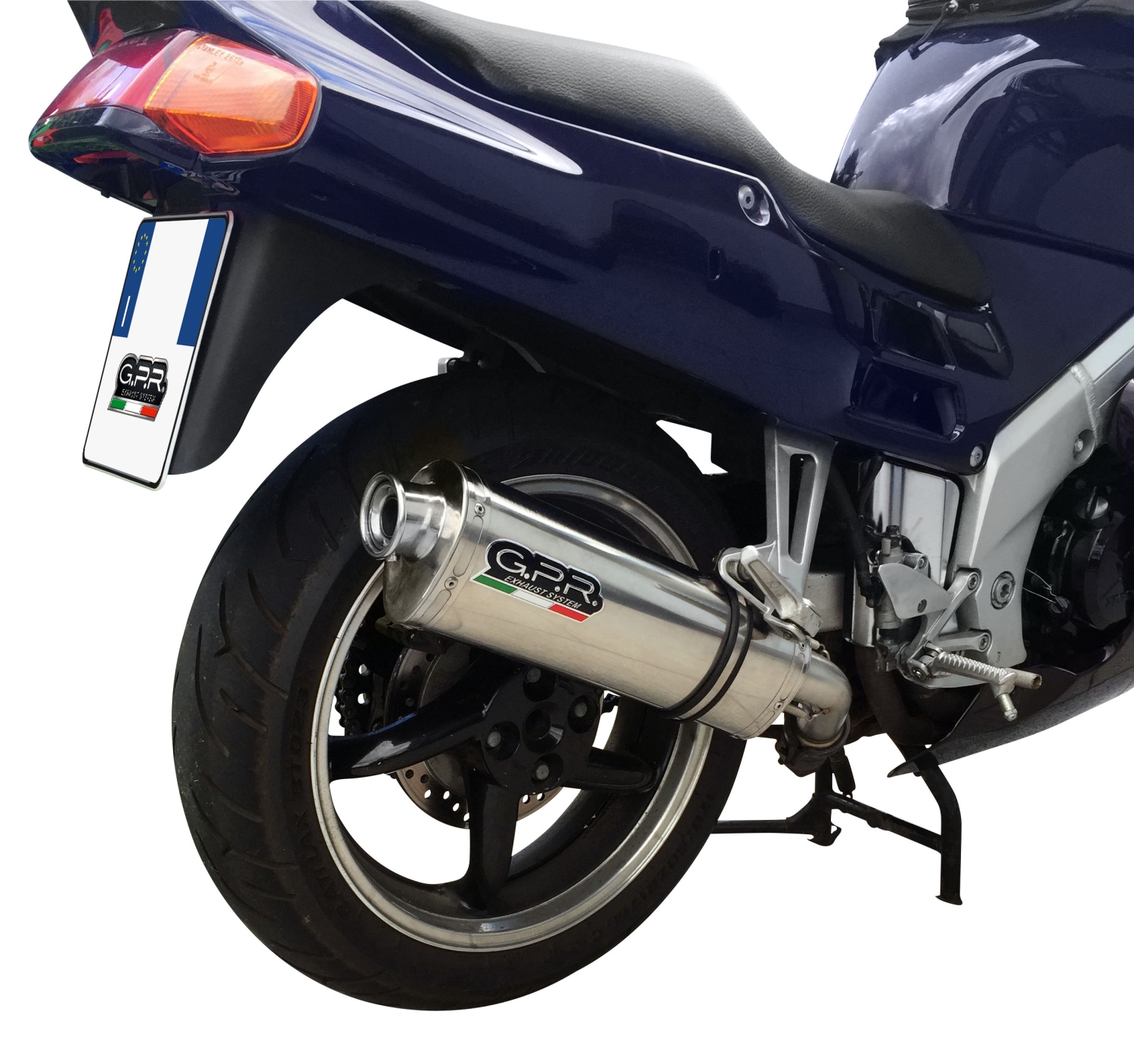 GPR exhaust compatible with  Honda Vfr 750 F 1994-1997, Trioval, Homologated legal slip-on exhaust including removable db killer and link pipe 