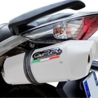 Scarico GPR compatibile con  Honda Vfr 800 V-Tec 2002-2013, Albus Ceramic, Coppia di terminali di scarico omologati, forniti con db killer removibili e raccordi specifici