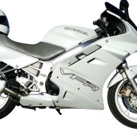 Scarico GPR compatibile con  Honda Vfr 750 F 1990-1993, Albus Ceramic, Scarico omologato, silenziatore con db killer estraibile e raccordo specifico