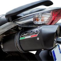 Scarico GPR compatibile con  Honda Vfr 800 V-Tec 2002-2013, Furore Nero, Coppia di terminali di scarico omologati, forniti con db killer removibili e raccordi specifici