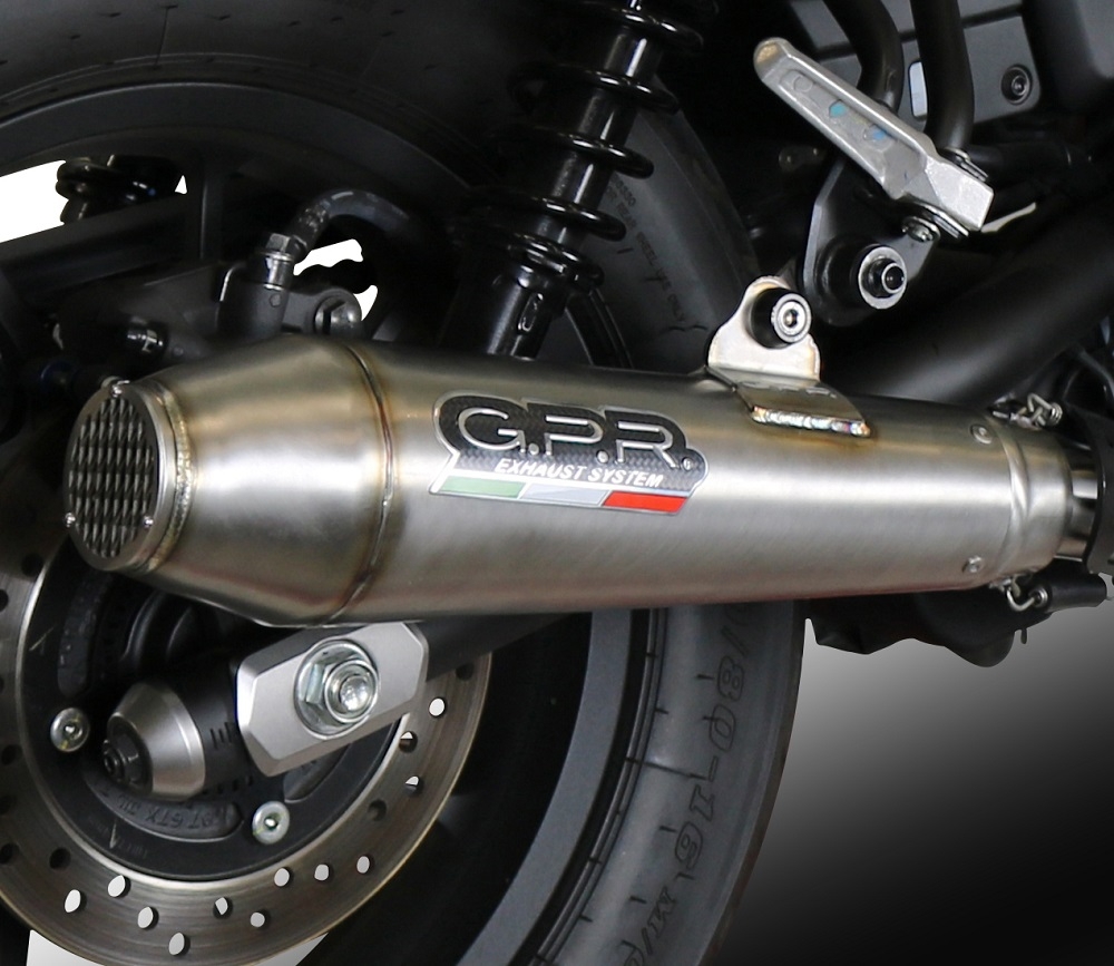 Scarico GPR compatibile con  Brixton CroSsfire 500 X  2022-2023, Ultracone, Scarico omologato, silenziatore con db killer estraibile e raccordo specifico