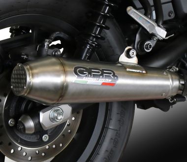 Scarico GPR compatibile con  Royal Enfield Meteor 350 2021-2023, Ultracone, Terminale di scarico omologato,fornito con db killer estraibile,catalizzatore e collettore