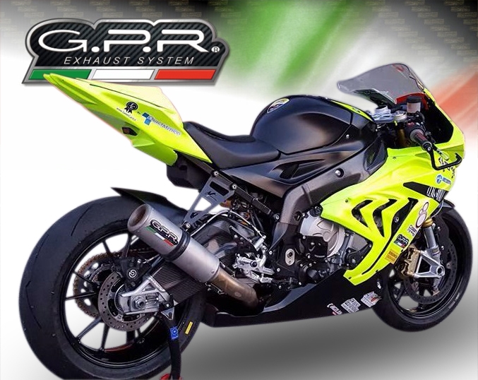 Scarico GPR compatibile con  Bmw S 1000 Rr  2009-2011, M3 Titanium Natural, Scarico completo omologato,fornito con db killer estraibile e collettore
