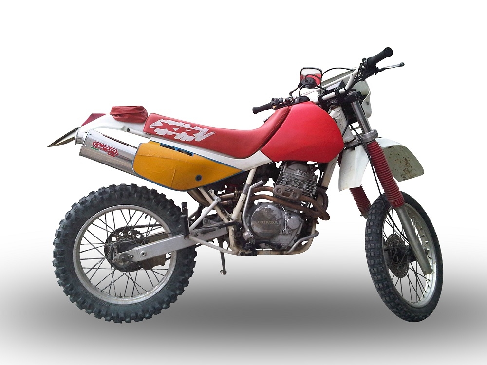 GPR exhaust compatible with  Honda Xr 600 R  1988-1998, Trioval, Homologated legal slip-on exhaust including removable db killer and link pipe 