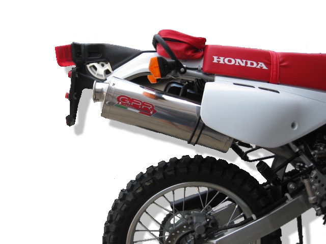 GPR exhaust compatible with  Honda Xr 600 R  1988-1998, Trioval, Homologated legal slip-on exhaust including removable db killer and link pipe 