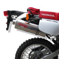 GPR exhaust compatible with  Honda Xr 600 R  1988-1998, Trioval, Homologated legal slip-on exhaust including removable db killer and link pipe 