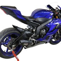 Scarico GPR compatibile con  Yamaha Yzf R6 2017-2024, Furore Evo4 Nero, Scarico omologato, silenziatore con db killer estraibile e raccordo specifico