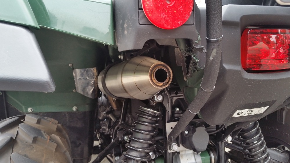 GPR exhaust compatible with  Yamaha Kodiak 700 2016-2024, Deeptone Atv, Homologated legal slip-on exhaust including removable db killer and link pipe 