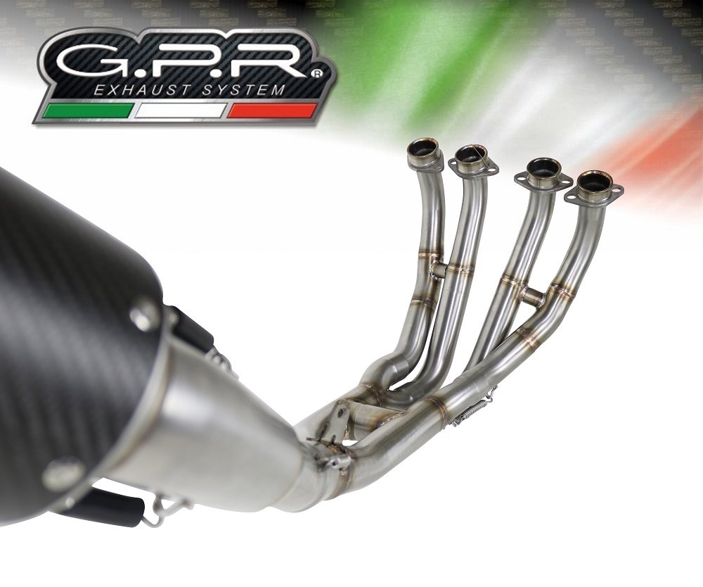 Scarico GPR compatibile con  Yamaha Yzf R6 2017-2024, M3 Titanium Natural, Scarico completo racing,fornito con collettore specifico, non legale per uso stradale