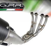Scarico GPR compatibile con  Yamaha Yzf R6 2017-2024, M3 Titanium Natural, Scarico completo racing,fornito con collettore specifico, non legale per uso stradale