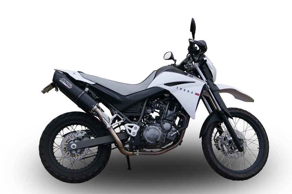 GPR exhaust compatible with  Yamaha Xt 660 X-R  2004-2014, Furore Nero, Dual Homologated legal slip-on exhaust including removable db killers and link pipes 