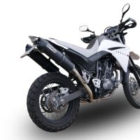 GPR exhaust compatible with  Yamaha Xt 660 X-R  2004-2014, Furore Nero, Dual Homologated legal slip-on exhaust including removable db killers and link pipes 