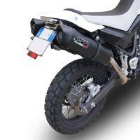 GPR exhaust compatible with  Yamaha Xt 660 X-R  2004-2014, Furore Nero, Dual Homologated legal slip-on exhaust including removable db killers and link pipes 