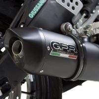 GPR exhaust compatible with  Yamaha Yzf-R 125  2014-2016, Furore Nero, Homologated legal full system exhaust, including removable db killer and catalyst 