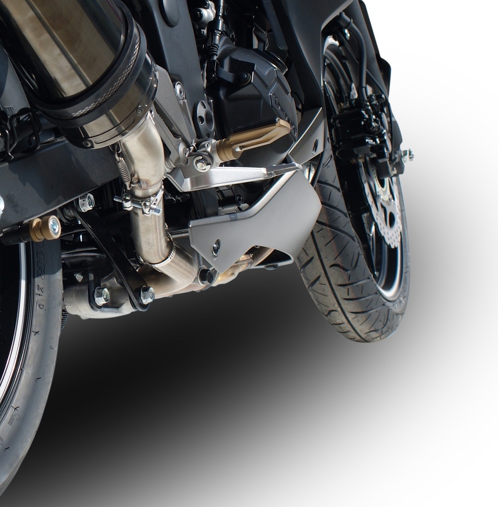 Scarico GPR compatibile con  Kawasaki Z 300 2014-2017, Albus Ceramic, Scarico omologato, silenziatore con db killer estraibile e raccordo specifico