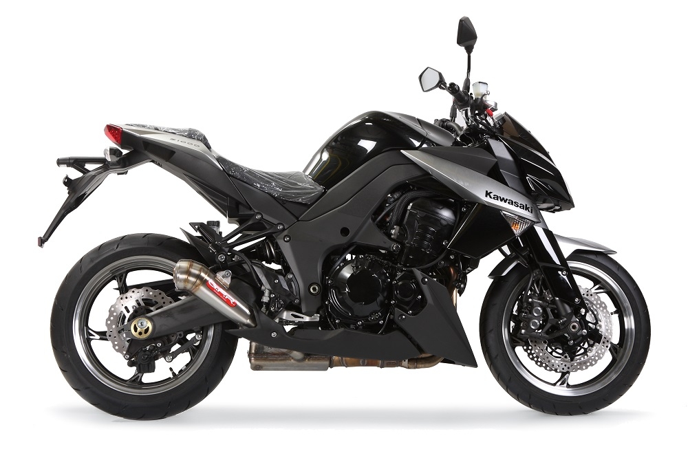 Scarico GPR compatibile con  Kawasaki Z 1000  2010-2013, Powercone Evo, Coppia di terminali di scarico omologati, forniti con db killer removibili e raccordi specifici