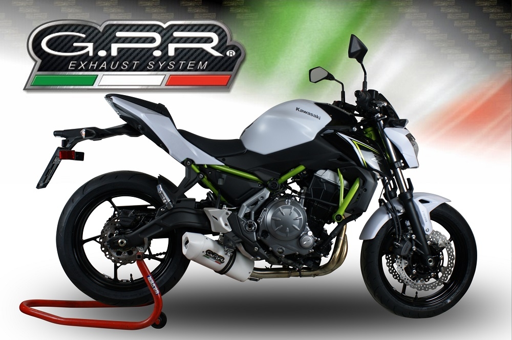 Scarico GPR compatibile con  Kawasaki Z 650 2021-2022, Albus Evo4, Scarico completo omologato,fornito con db killer estraibile,catalizzatore e collettore