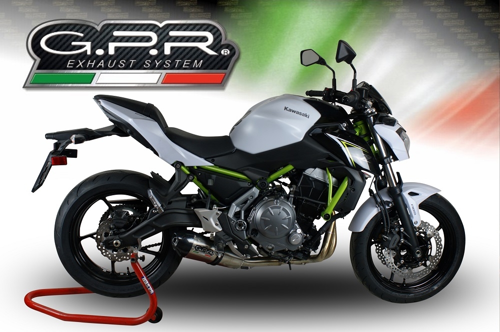 GPR exhaust compatible with  Kawasaki Ninja 650 2023-2024, GP Evo4 Titanium, Homologated silencer for noise including full line,db killer and catalyst compliant for inspection 