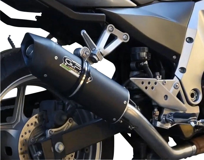 GPR exhaust compatible with  Kawasaki Z 750 - S  2004-2006, Furore Nero, Homologated legal slip-on exhaust including removable db killer, link pipe and catalyst 