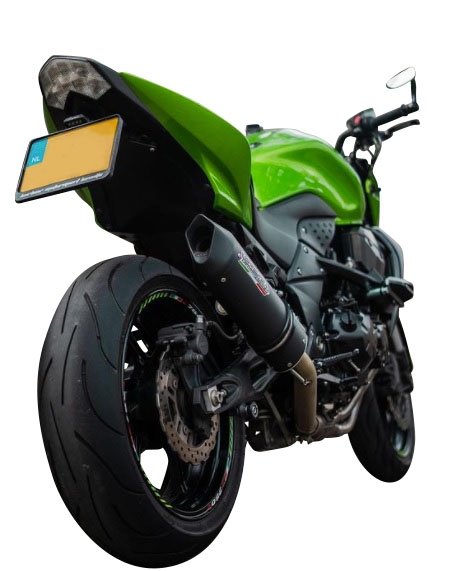 GPR exhaust compatible with  Kawasaki Z 750 - S  2004-2006, Furore Nero, Homologated legal slip-on exhaust including removable db killer, link pipe and catalyst 
