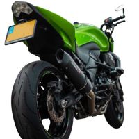 GPR exhaust compatible with  Kawasaki Z 750 - S  2004-2006, Furore Nero, Homologated legal slip-on exhaust including removable db killer, link pipe and catalyst 