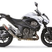 GPR exhaust compatible with  Kawasaki Z 800 2009-2016, Deeptone Inox, Homologated legal slip-on exhaust including removable db killer and link pipe 