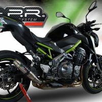 GPR exhaust compatible with  Kawasaki Z 900 2017-2019, Deeptone Inox, Homologated legal slip-on exhaust including removable db killer and link pipe 