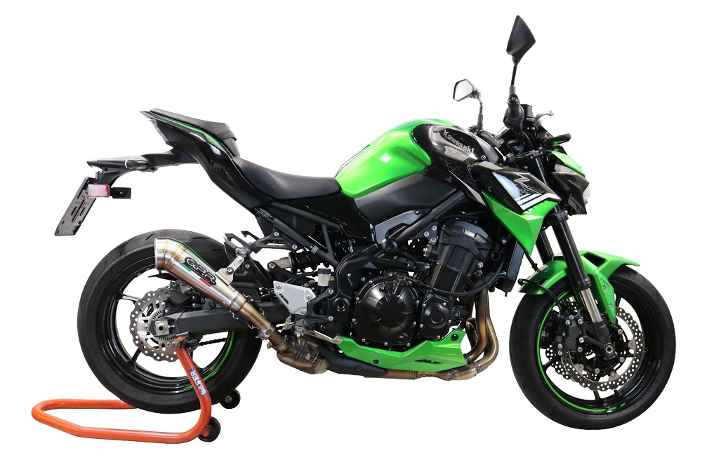 Scarico GPR compatibile con  Kawasaki Z 900 2021-2024, Powercone Evo, Scarico omologato, silenziatore con db killer estraibile e raccordo specifico