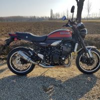 Scarico GPR compatibile con  Kawasaki Z 900 RS 2018-2020, M3 Titanium Natural, Scarico omologato, silenziatore con db killer estraibile e raccordo specifico