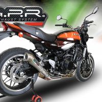 Scarico GPR compatibile con  Kawasaki Z 900 RS 2021-2024, Powercone Evo, Scarico omologato, silenziatore con db killer estraibile e raccordo specifico