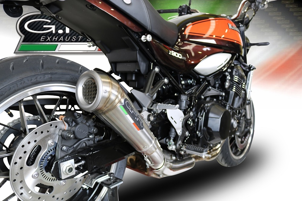 Scarico GPR compatibile con  Kawasaki Z 900 RS 2021-2024, Powercone Evo, Scarico omologato, silenziatore con db killer estraibile e raccordo specifico