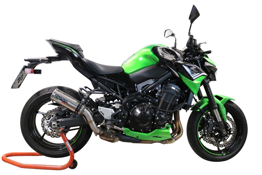 GPR exhaust compatible with  Kawasaki Z 900 2020-2020, M3 Inox , Homologated legal slip-on exhaust including removable db killer and link pipe 