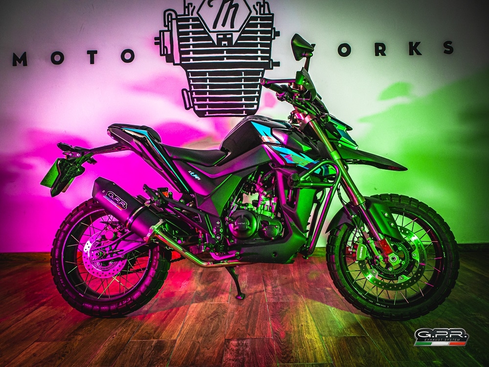 GPR exhaust compatible with  Zontes Gk 125 2022-2024, Furore Evo4 Nero, Homologated legal full system exhaust, including removable db killer and catalyst 