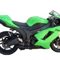 GPR escape compatível com  Kawasaki Zx-6R  2007-2008, Tiburon Titanium, Escape legal, homologado, silenciador com db killer removível e tubo de ligação específico 