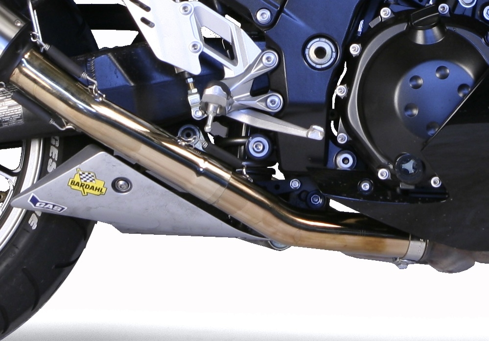 GPR exhaust compatible with  Kawasaki Zzr 1400 2017-2022, Satinox, Dual Homologated legal slip-on exhaust including removable db killers and link pipes 