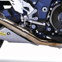 GPR exhaust compatible with  Kawasaki Zzr 1400 2017-2022, Satinox, Dual Homologated legal slip-on exhaust including removable db killers and link pipes 