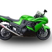 Scarico GPR compatibile con  Kawasaki Zzr 1400 2017-2022, Powercone Evo, Coppia di terminali di scarico omologati, forniti con db killer removibili e raccordi specifici